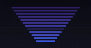 Abstract cover: a narrowing funnel with a gap
