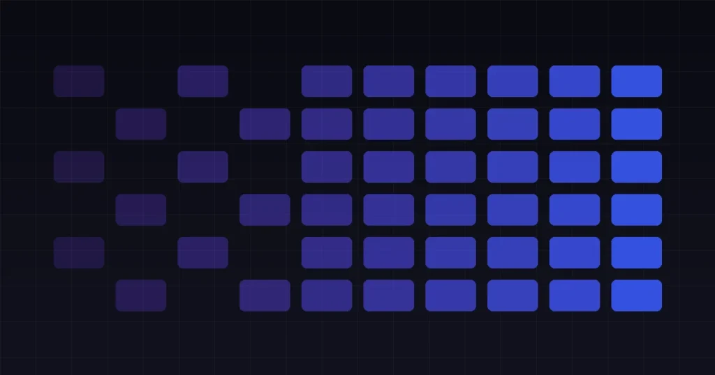 Abstract cover: fragments resolving into a grid